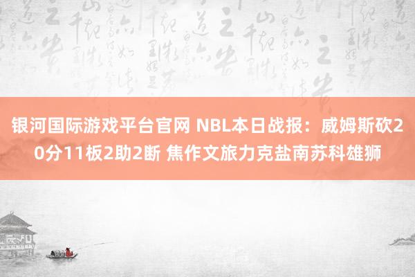 银河国际游戏平台官网 NBL本日战报：威姆斯砍20分11板2助2断 焦作文旅力克盐南苏科雄狮