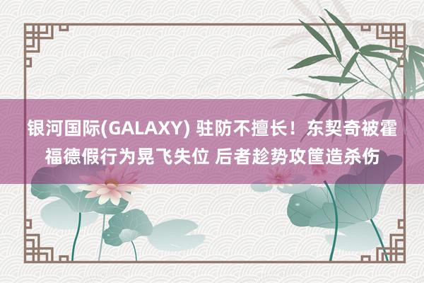 银河国际(GALAXY) 驻防不擅长！东契奇被霍福德假行为晃飞失位 后者趁势攻筐造杀伤