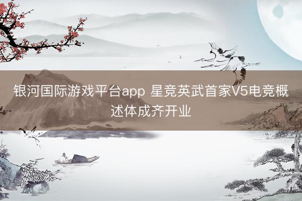 银河国际游戏平台app 星竞英武首家V5电竞概述体成齐开业