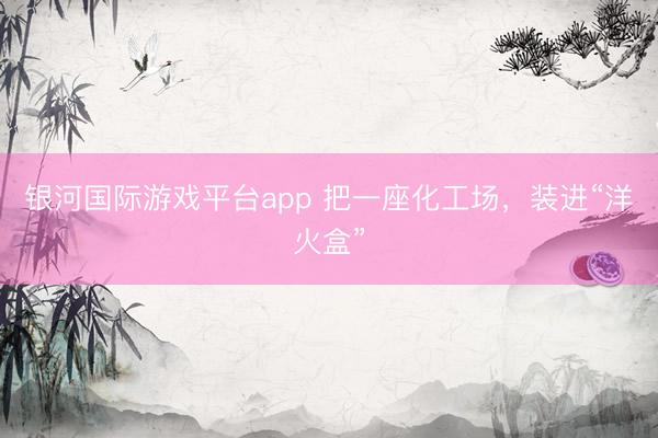 银河国际游戏平台app 把一座化工场，装进“洋火盒”