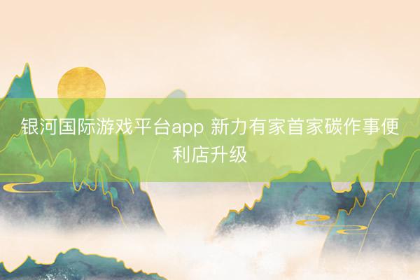银河国际游戏平台app 新力有家首家碳作事便利店升级