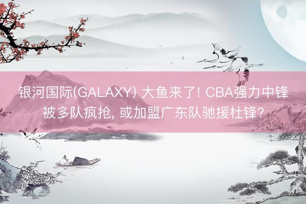 银河国际(GALAXY) 大鱼来了! CBA强力中锋被多队疯抢， 或加盟广东队驰援杜锋?
